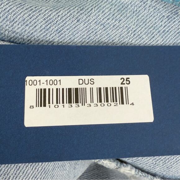 Daily Blue By AG Hype Straight Leg Jeans High Rise Distressed Dust Size 25 NEW - Picture 14 of 15